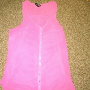 Mystic hot pink career dress shirt button down.